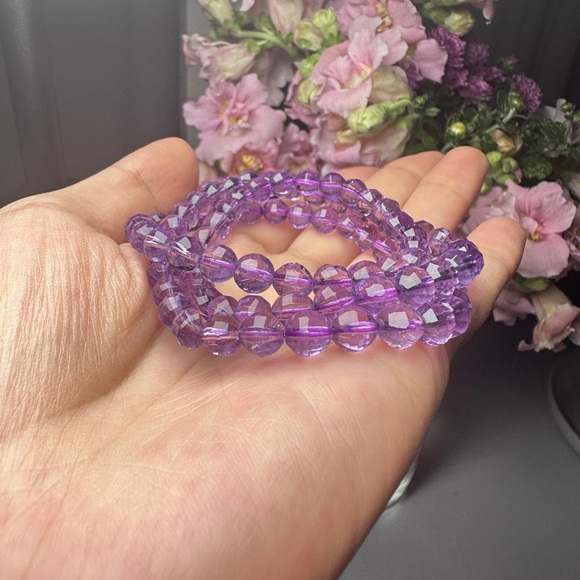 Natural Amethyst Bracelet and Ring Set - Picture 5 of 9